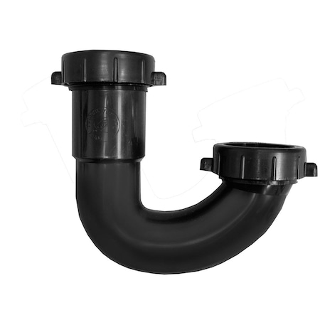 Jones Stephens 1-1/2in. Black Plastic Slip Joint J-Bend P39015